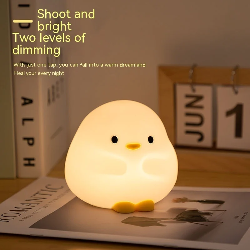 Cute Duck LED Night Lamp Cartoon Silicone USB - Image 4