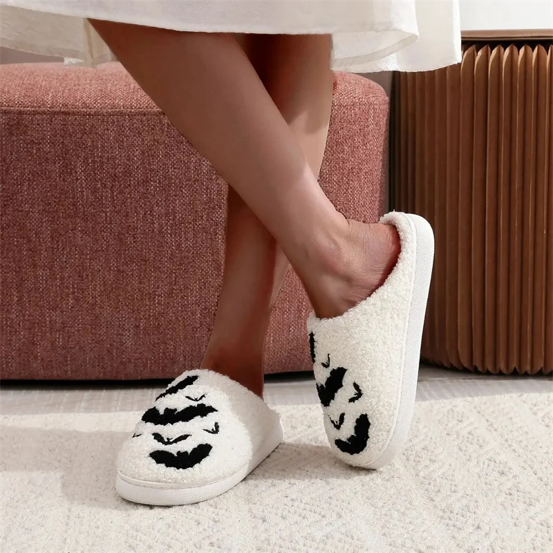 Funny Bat Slipper Halloween Pumpkin Flat Indoor House - Image 3