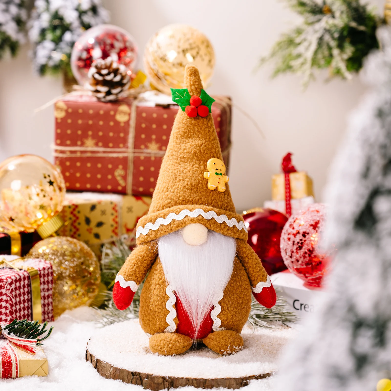 Christmas Fabric Decorative Faceless Doll Ornament - Image 6