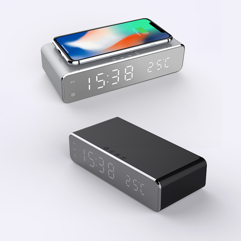 LED Electric Alarm Clock with Wireless Charger Desktop - Image 4