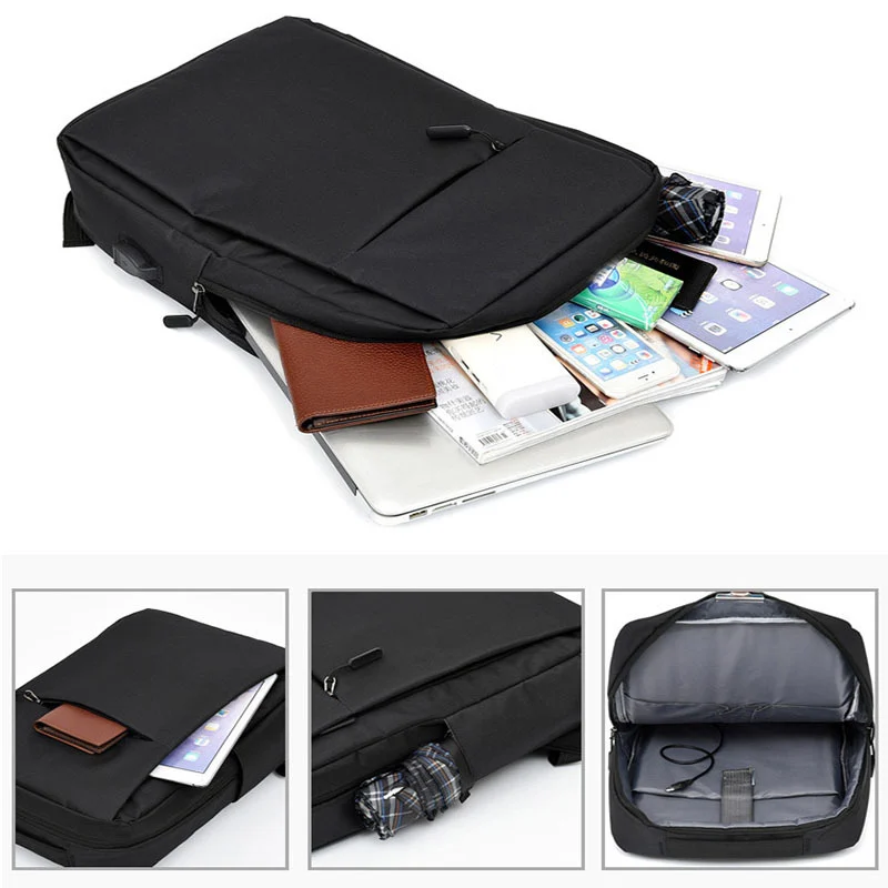 Laptop Backpack with USB Design Business Bags Men - Image 7