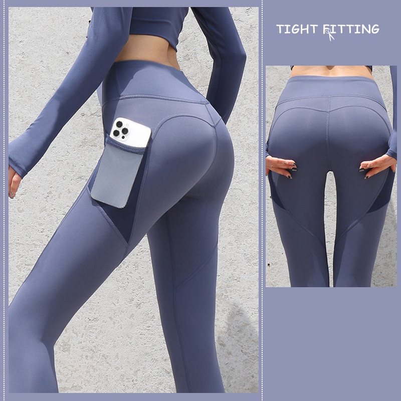 Gym Sport Seamless Leggings with Pockets Push Up High - Image 6