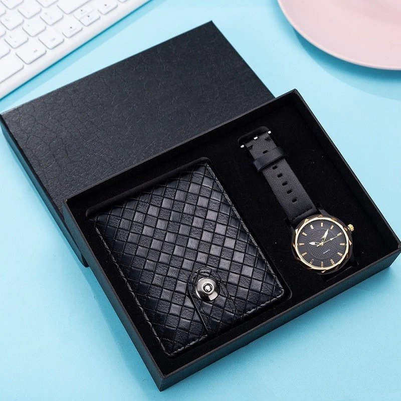 Luxury Business Watch Leather Bag Wallet Gift Set Men - Image 3