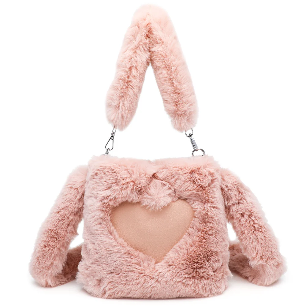 Women Fluffy Shoulder Bag Top-handle Bag Female Autumn - Image 4