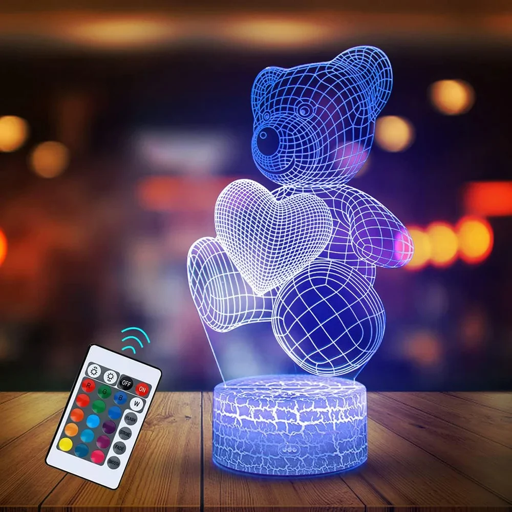 3D Lamp Acrylic USB LED Night Lights Neon Sign Lamp - Image 4