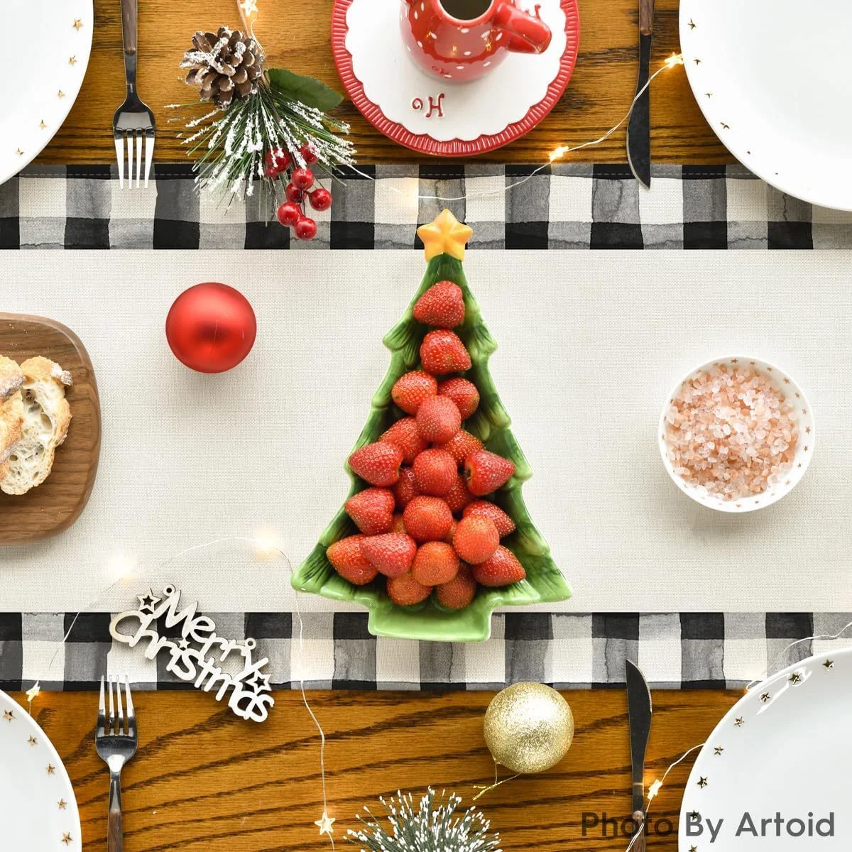Christmas Trees Merry Xmas Table Runner - Image 3