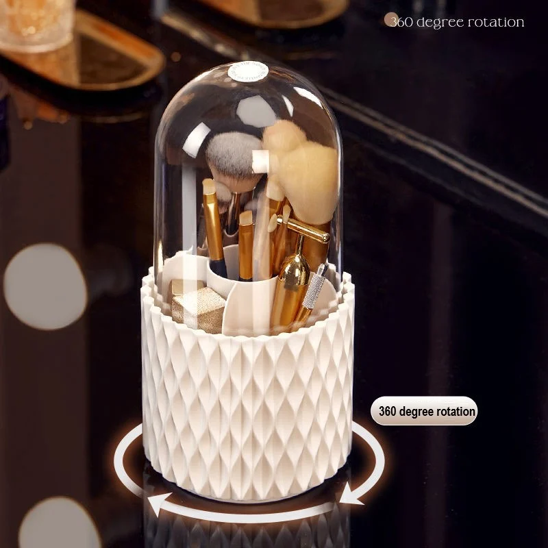 360 Rotating Large Capacity Transparent Makeup Brush - Image 3