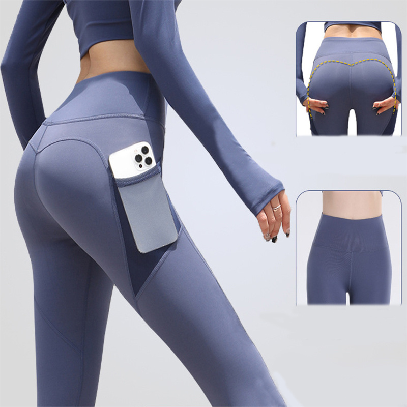 Gym Sport Seamless Leggings with Pockets Push Up High
