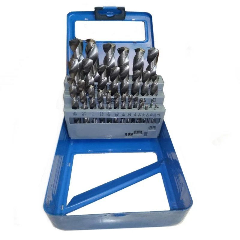 19 25-piece Set of Twist Drill Bits for Wood Board Thin