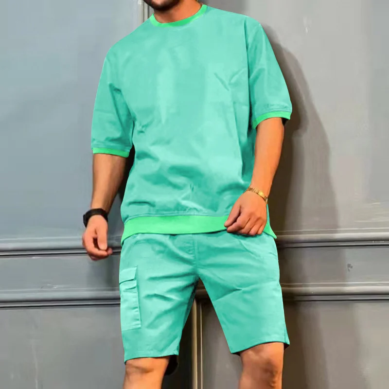 Men's Workwear Multi-pocket Shorts Tracksuit - Image 7