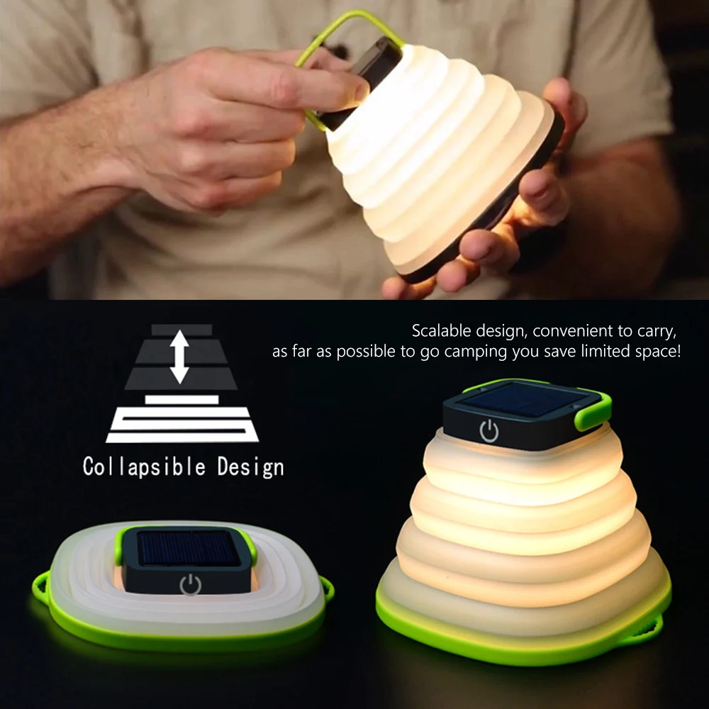 Collapsible Camping Light IP68 Waterproof Solar