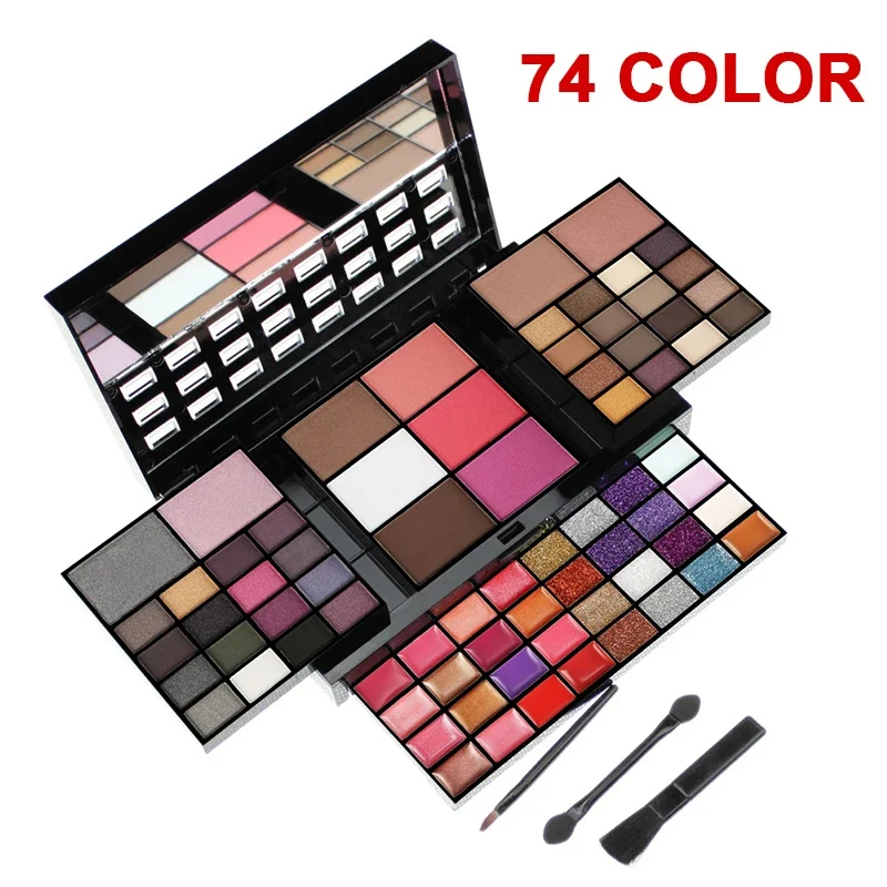 74 Colors Makeup Set Lip Gloss Blush Eyeshadow - Image 2