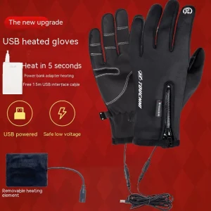 Heating Cycling Gloves Outdoor Heating Polyester Men's