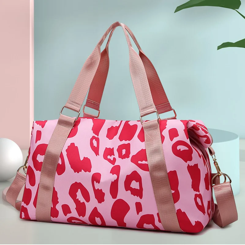 Women Travel Duffel Bag Cow Pattern Handbag Fitness - Image 4