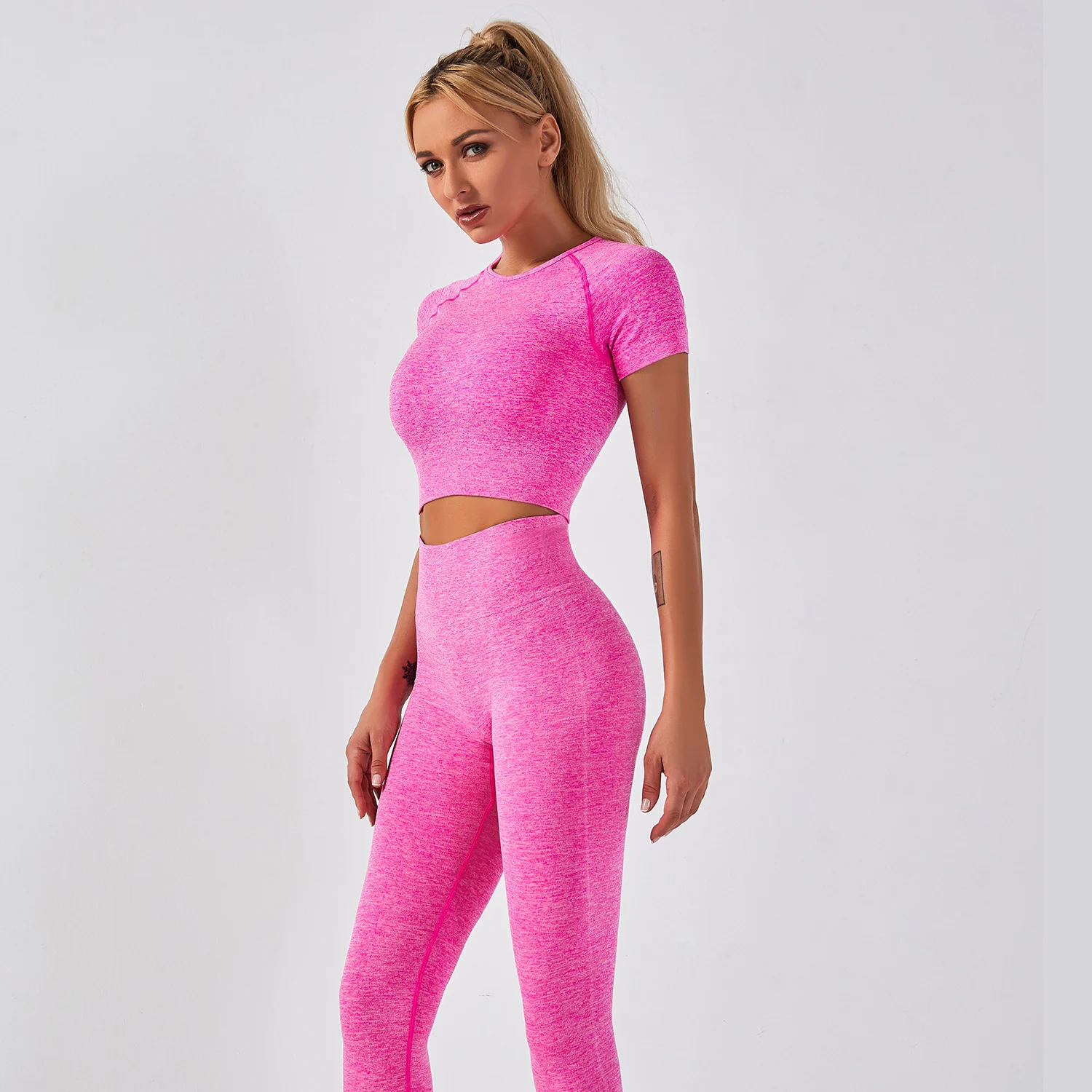 Women fitness active gym seamless botee Yoga Set - Image 9