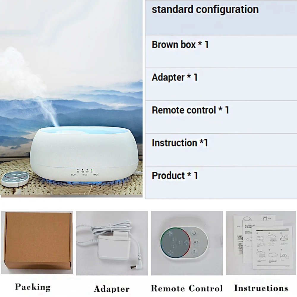 HOMEFISH Aroma Diffuser 500ml Ultrasonic Air Humidifier - Image 6