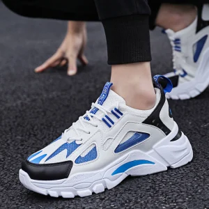White Sneakers Men Non Slip Walking Running Shoes