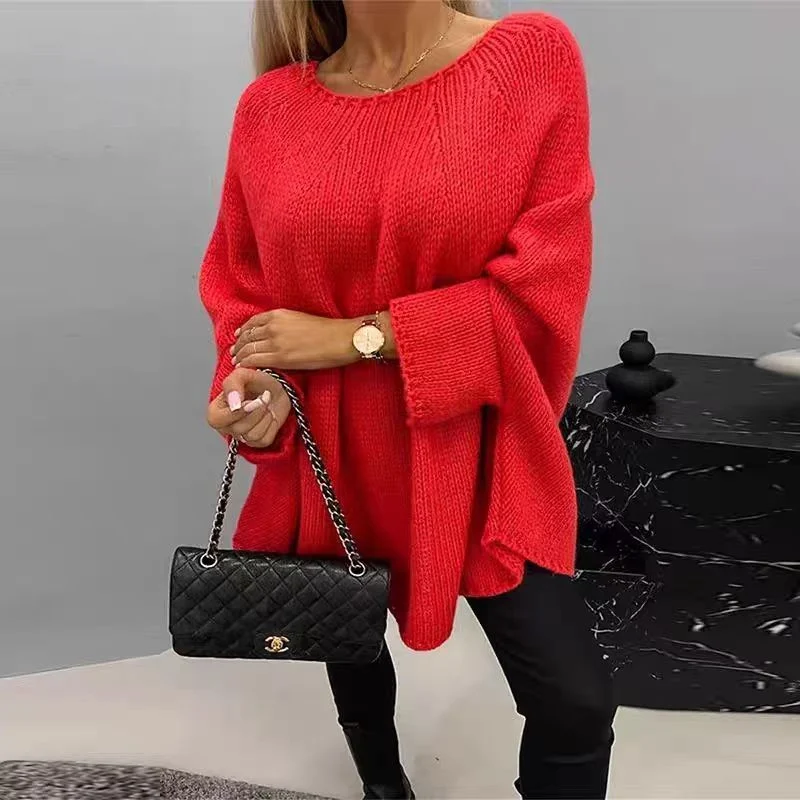 Winter Loose Batwing Sleeve Pullover Sweater Fashion - Image 3