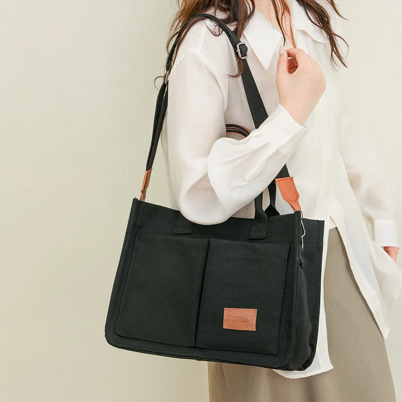 Casual Daily Canvas Tote Shoulder Bags Women Mommy Bag - Image 5