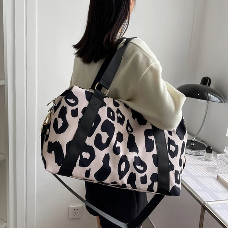 Women Travel Duffel Bag Cow Pattern Handbag Fitness - Image 10