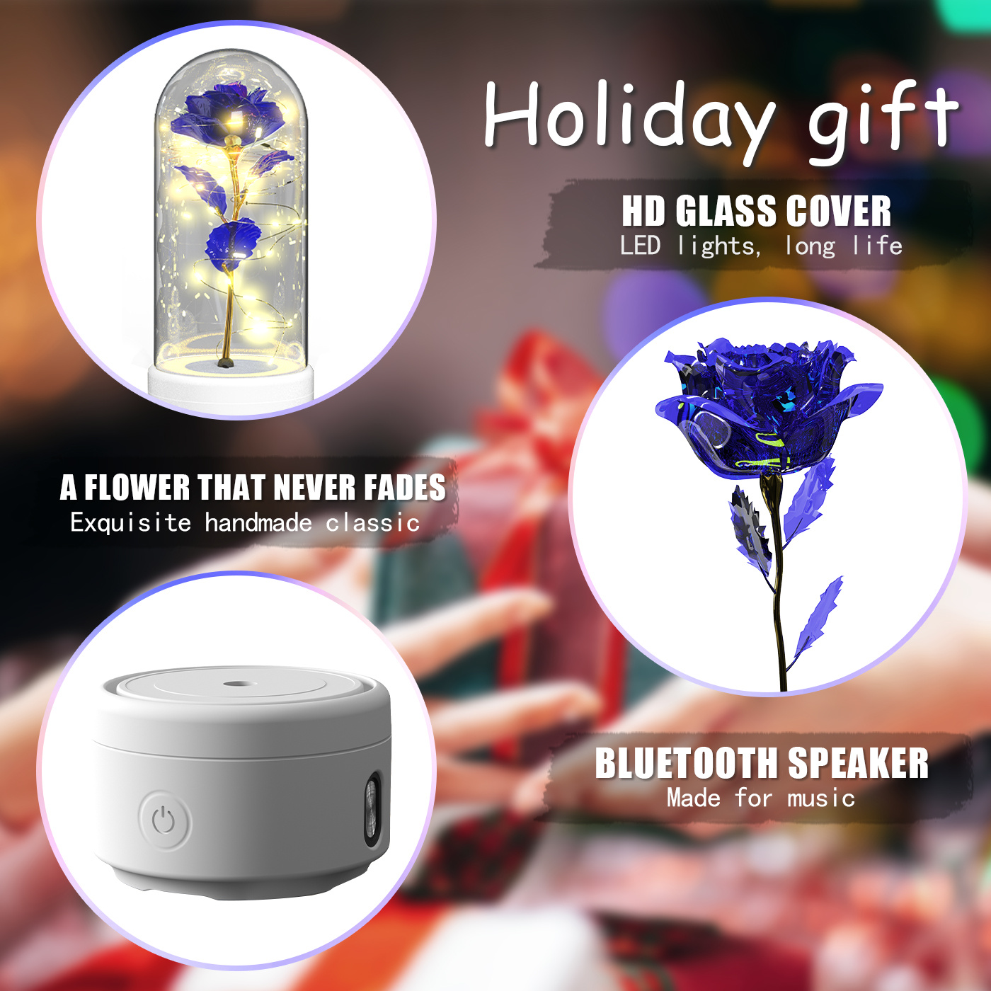 Creative 2 in 1 Rose Flowers LED Light and - Image 2