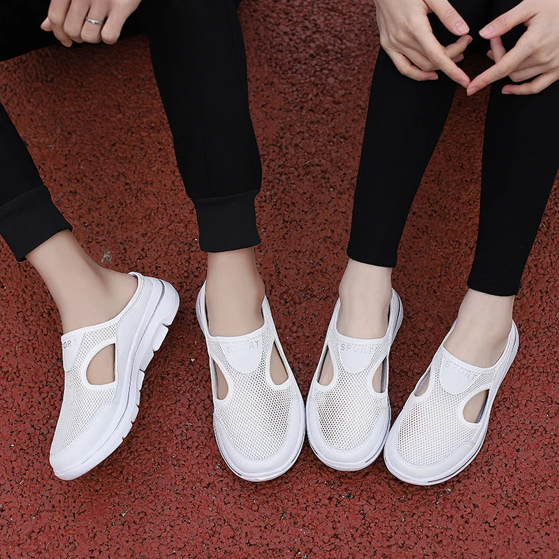 Mesh Shoes Summer Sports Slippers Women Men Casual Slip - Image 5