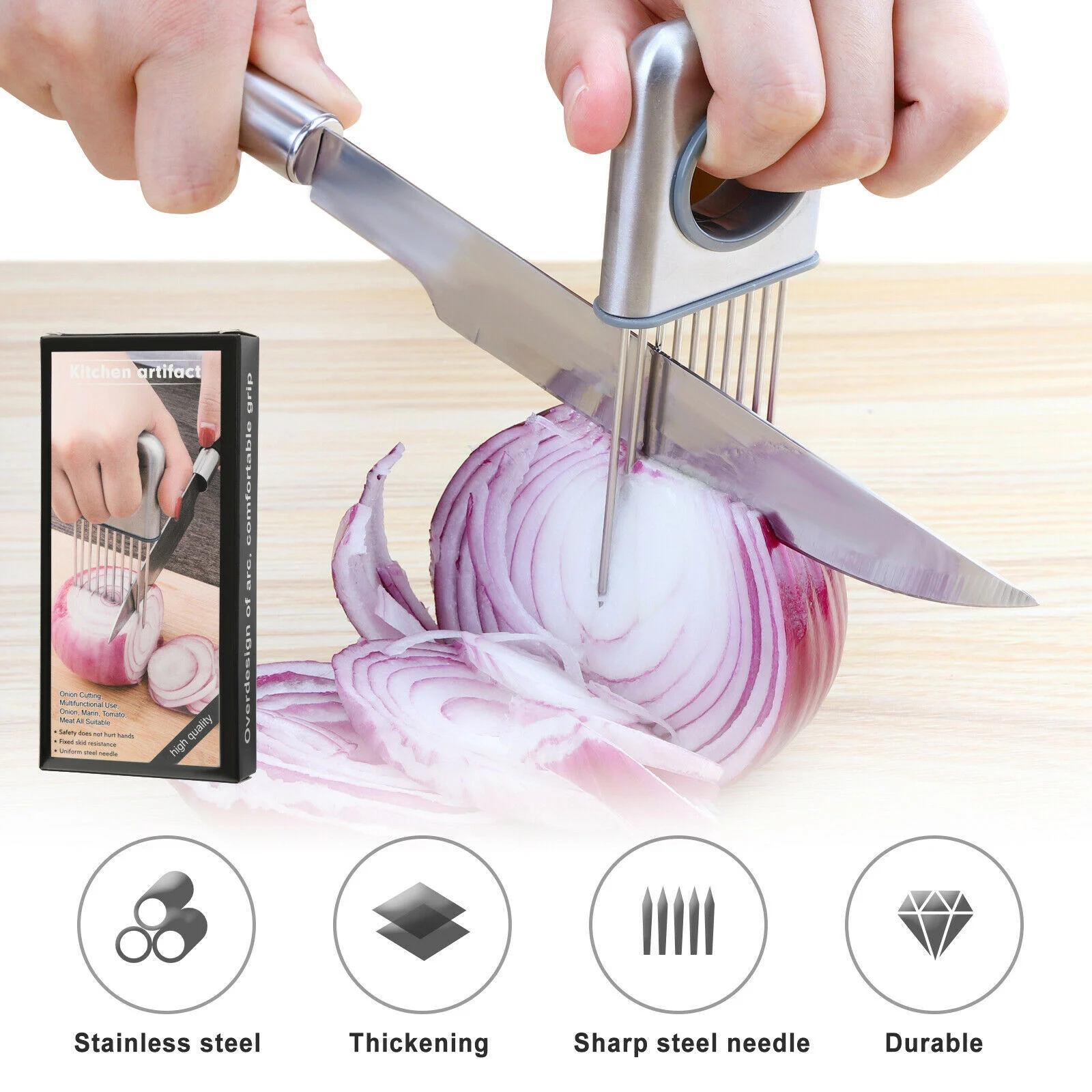 Onion Holder Slicer Vegetable Tools Tomato Cutter - Image 7