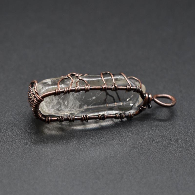 Stone Crystal Pillar Tree of Life Pendant Ins Fashion - Image 4