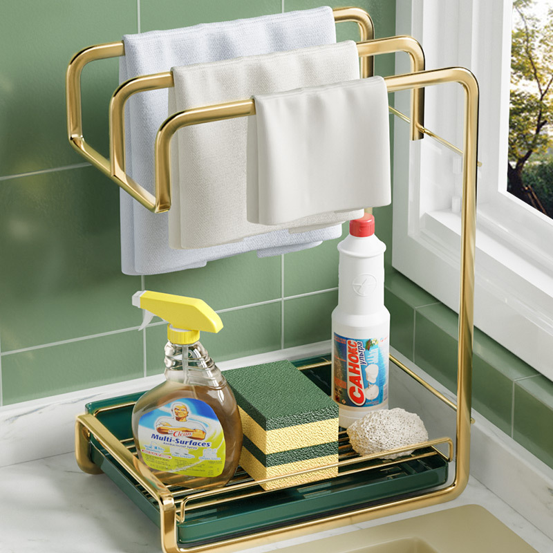 Sponge Holder Wall Mounted Kitchen Organizer Dish - Image 4