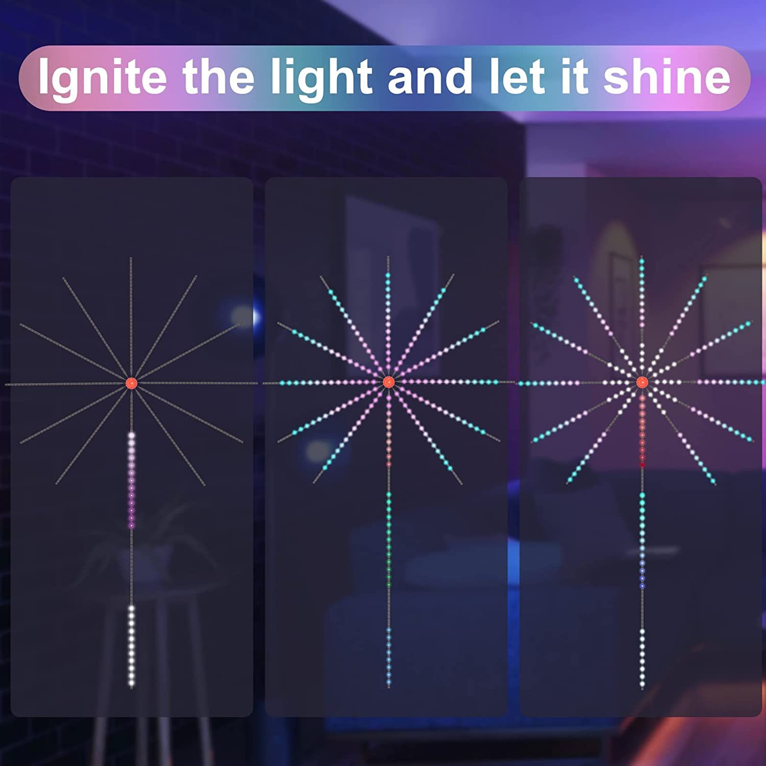 Firework Lights LED Strip Music Sound Sync Color - Image 4