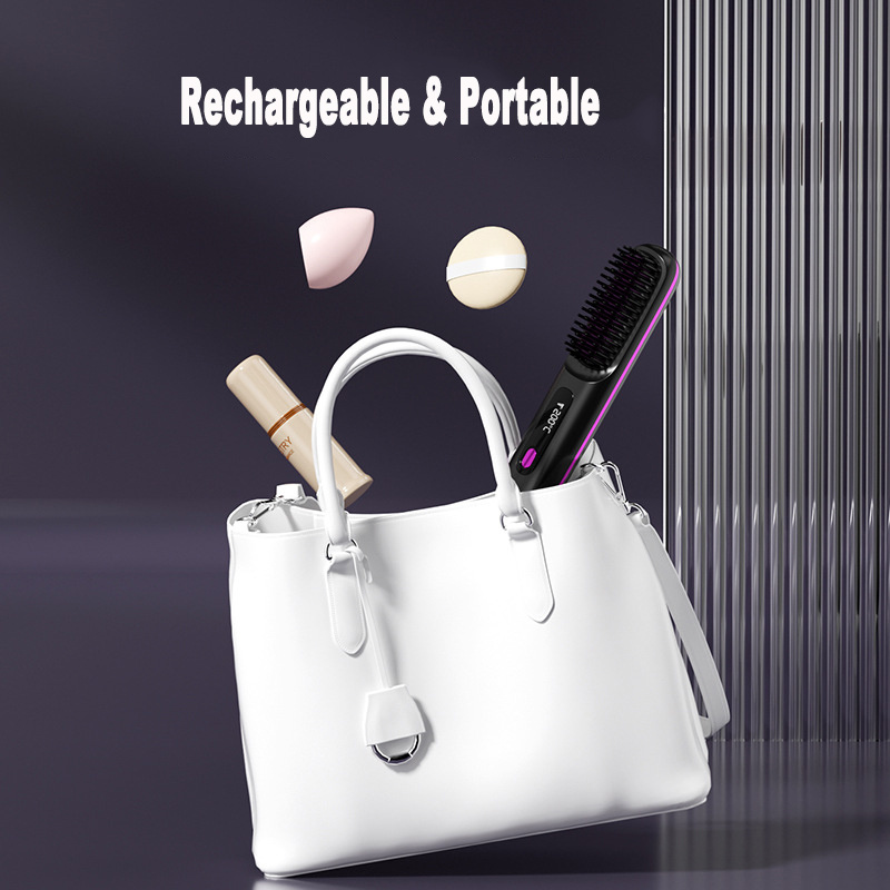 2 in 1 Straight Hair Comb Wireless Hair Straightener - Image 4