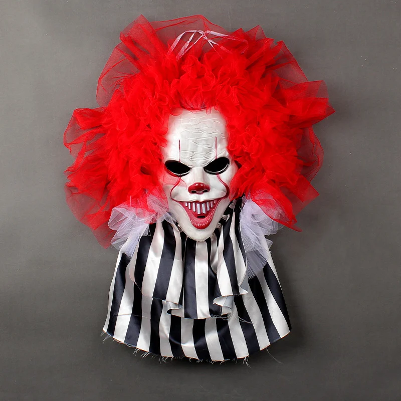 Halloween Horror Clown Wreath Door Hanging Wreath - Image 4