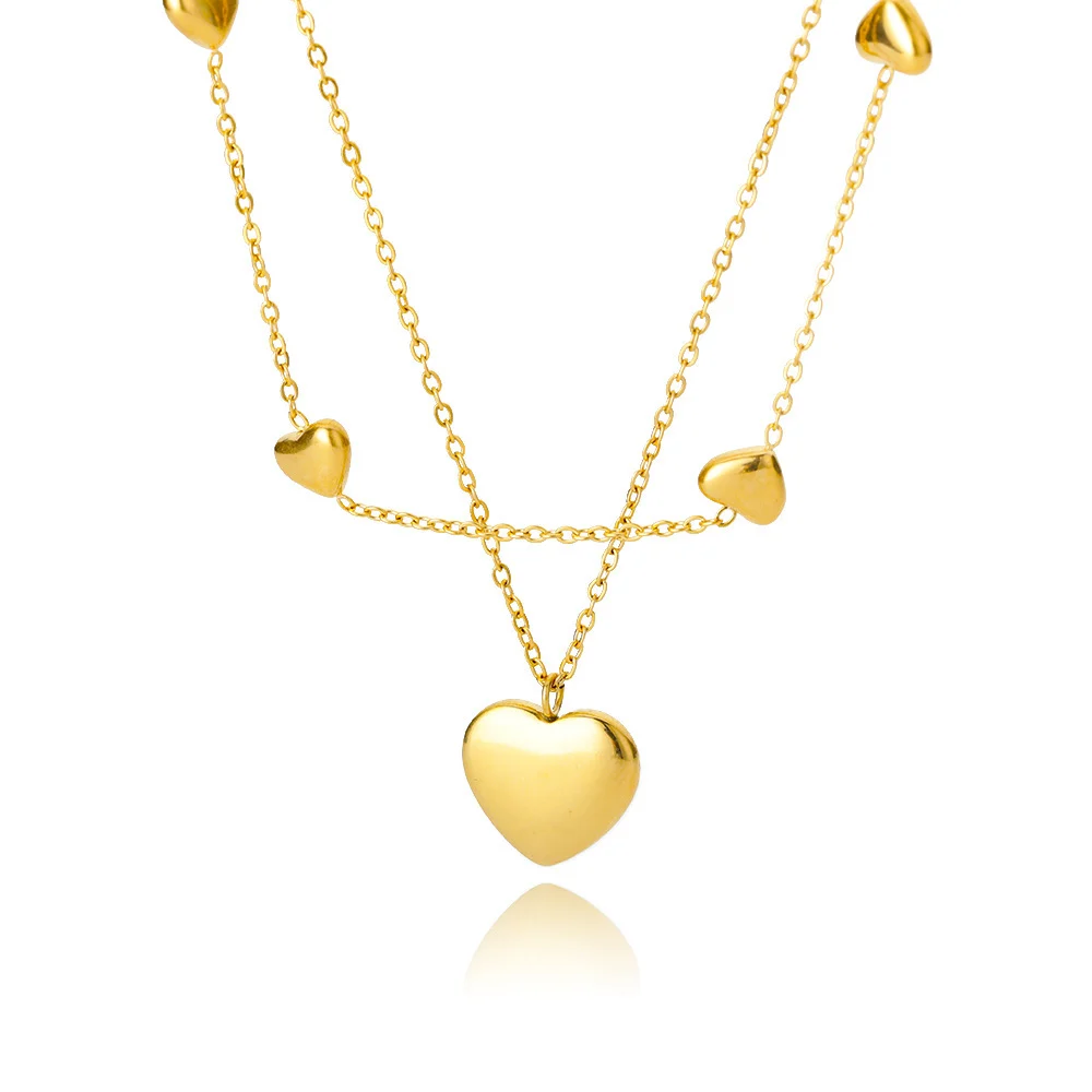 Fashion Jewelry Multilayer Heart Pendant Necklaces for - Image 6