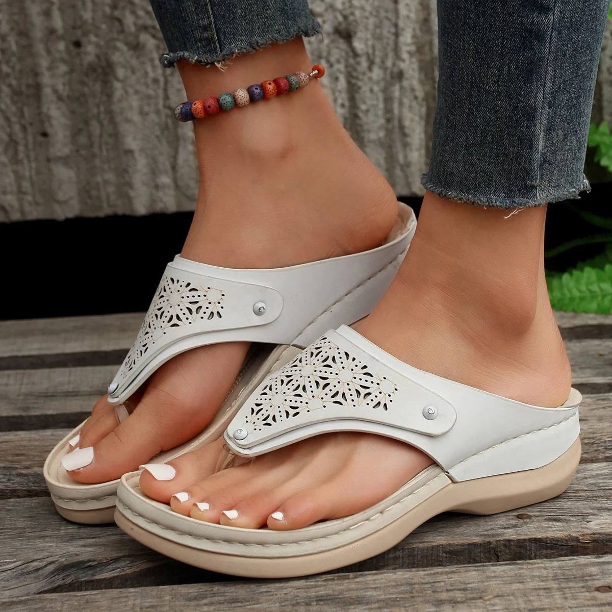 Thong Sandals Summer Flip Flops Women Outdoor Slippers - Image 9