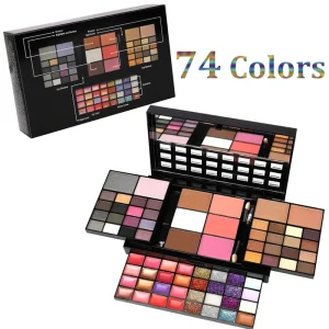 74 Colors Makeup Set Lip Gloss Blush Eyeshadow
