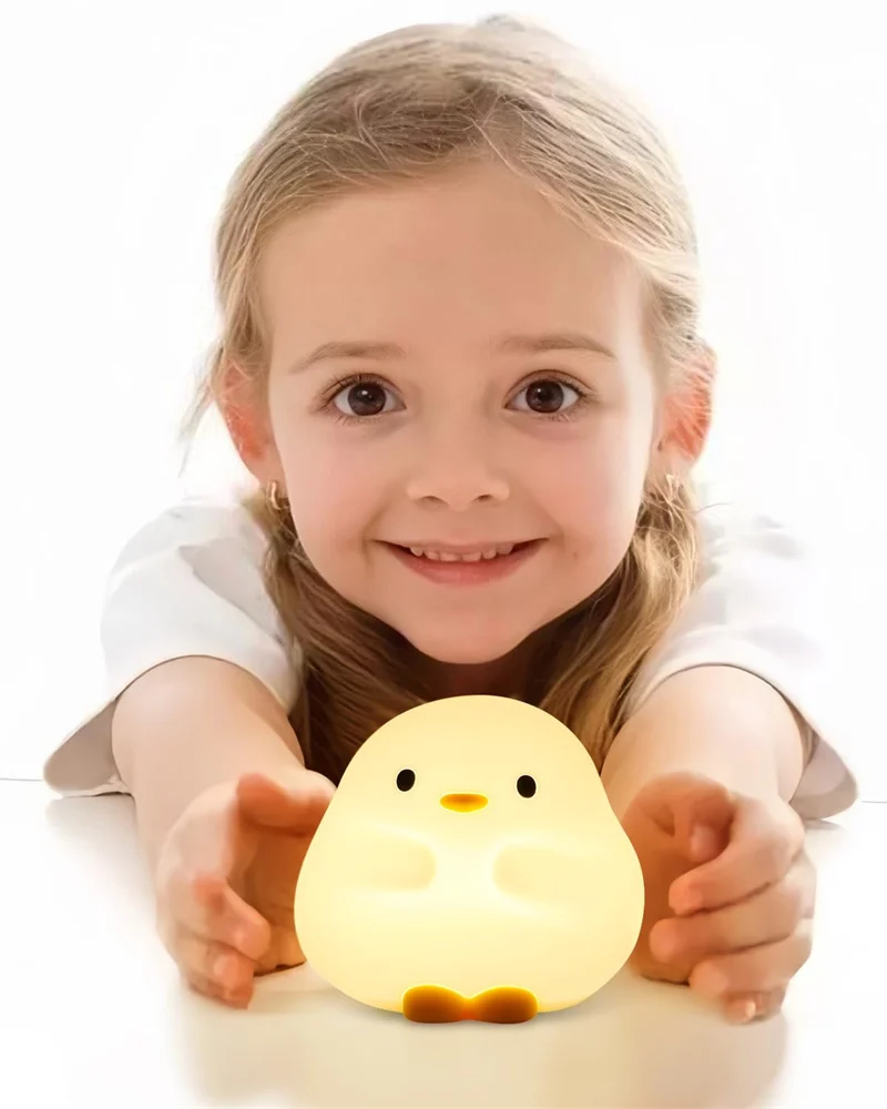 Cute Duck LED Night Lamp Cartoon Silicone USB - Image 3
