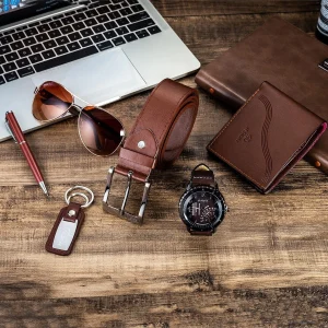 Watch Wallet Sunglasses Belt Gift Box Set for Men