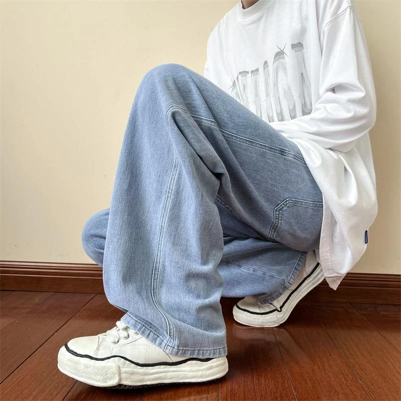 Distressed Straight Jeans For Men - Image 3