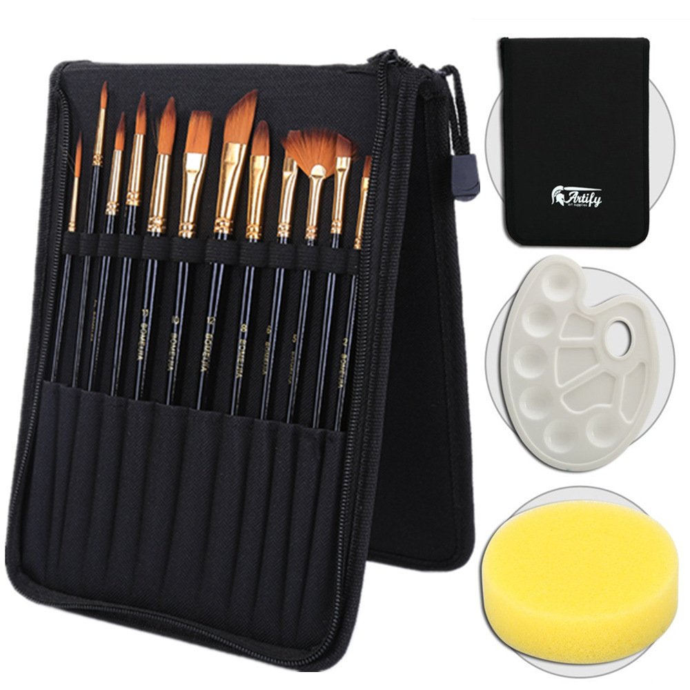 Black Rod Canvas Bag with Scraper