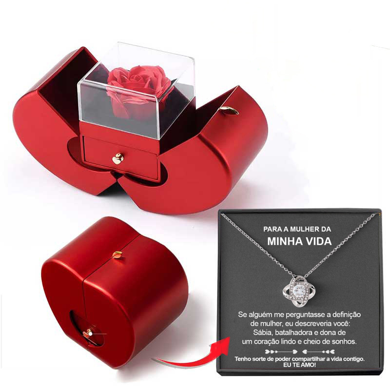 Fashion Jewelry Box Red Apple Christmas Gift Necklace - Image 9