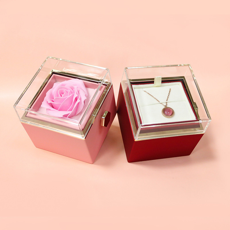 Rotating Soap Flower Rose Gift Box Creative Rotating - Image 7