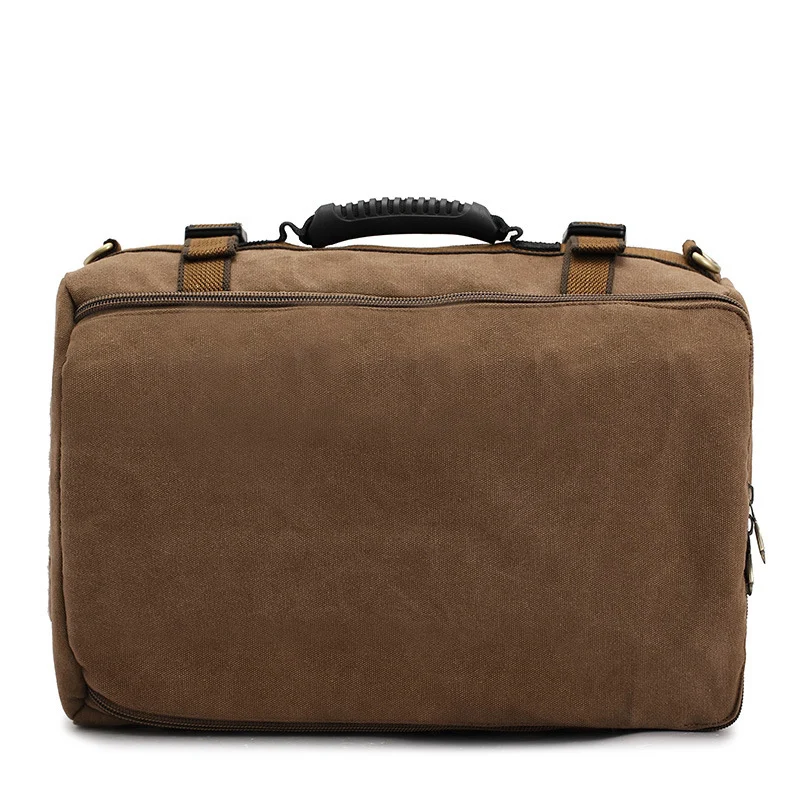 Men Canvas Backpack Huge Travel School Shoulder - Image 3