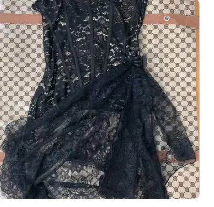 Strapless Lace Dress Party Women Fashion and Sexy Slim - Image 10