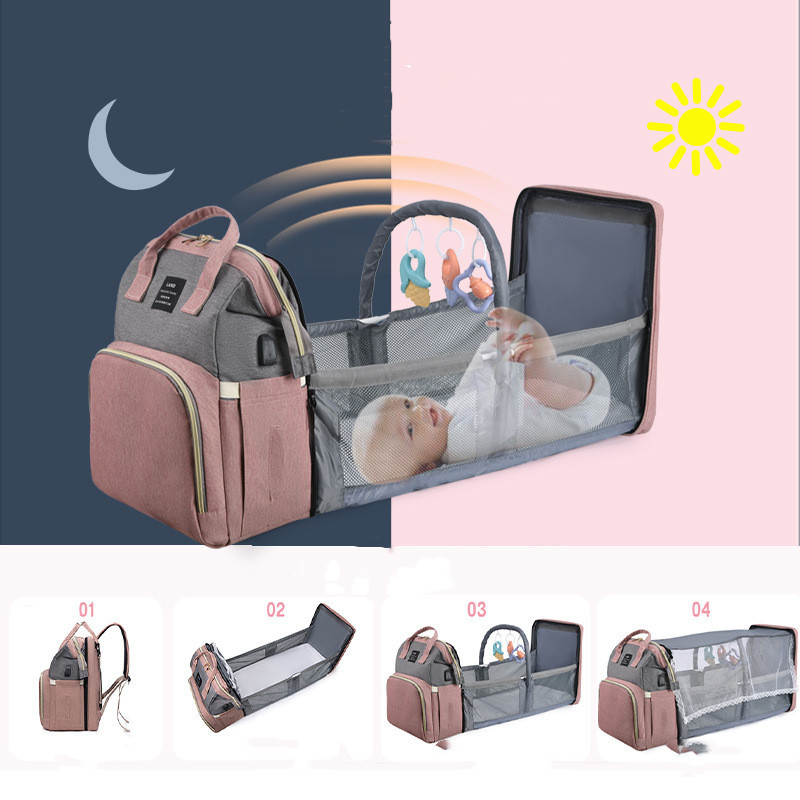 Mummy Baby Crib Backpack Large Capacity Out Milk - Image 2