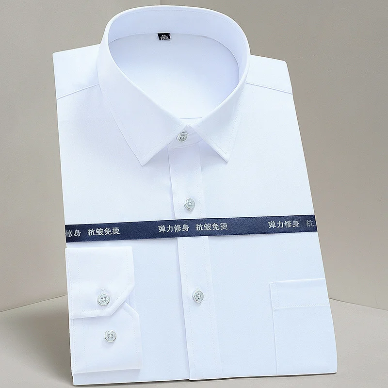 Work Clothes Mercerized Stretch Shirt For Men - Image 3