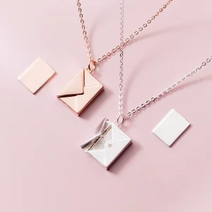 Fashion Jewelry Envelop Necklace Women Lover Letter