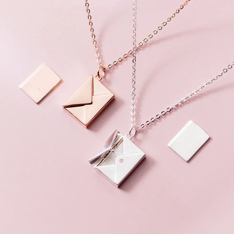 Fashion Jewelry Envelop Necklace Women Lover Letter