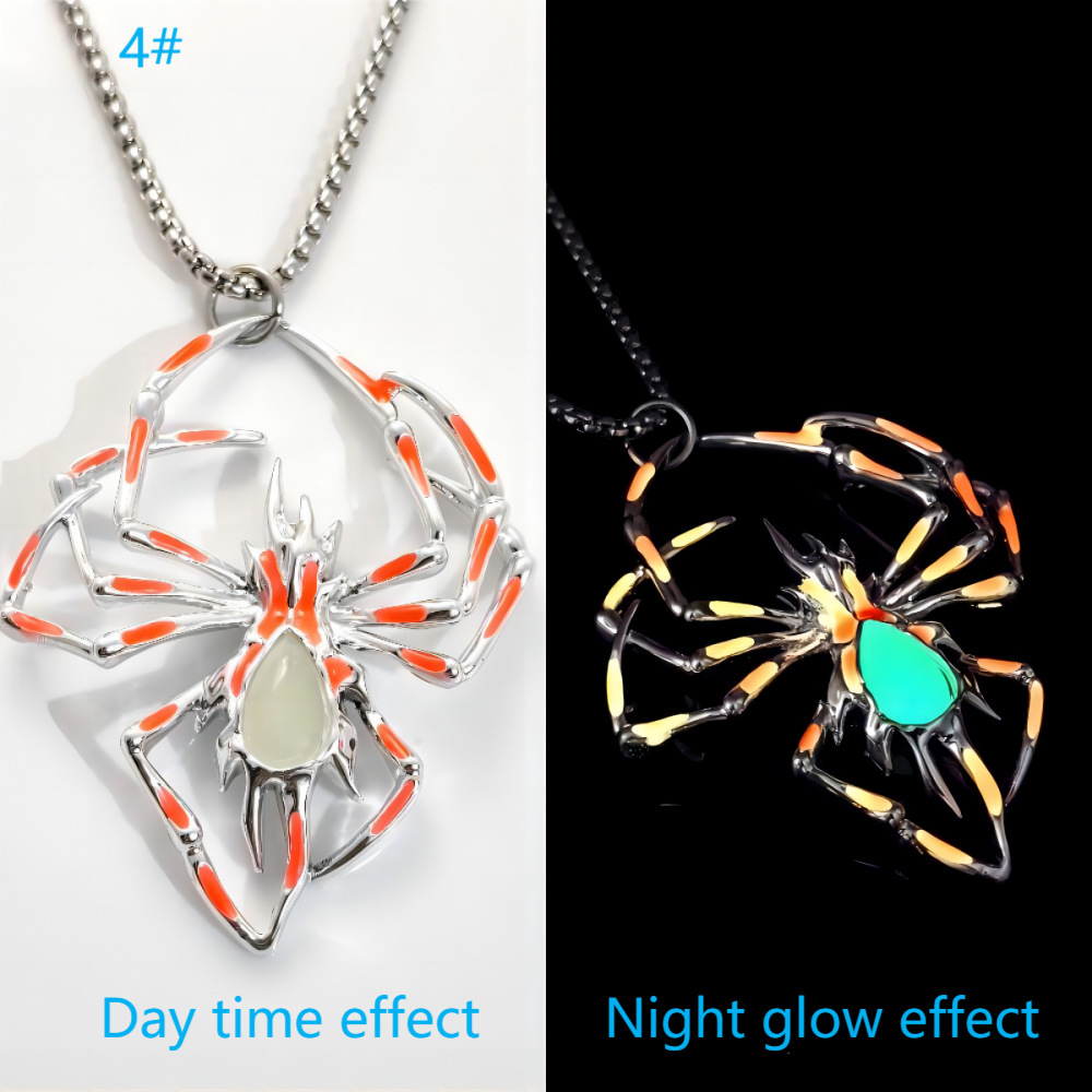 Halloween Creative Stereo Luminous Spider Necklace - Image 8