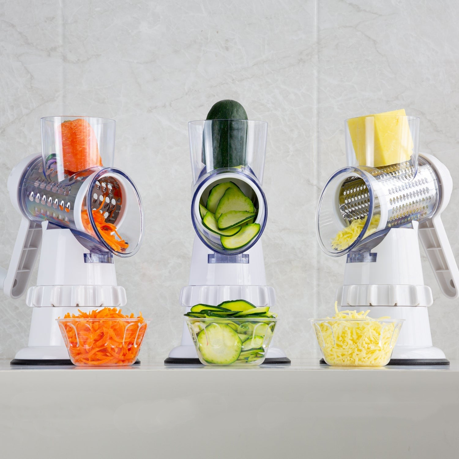 3-in-1 Rotary Vegetable Slicer & Grater - Image 3