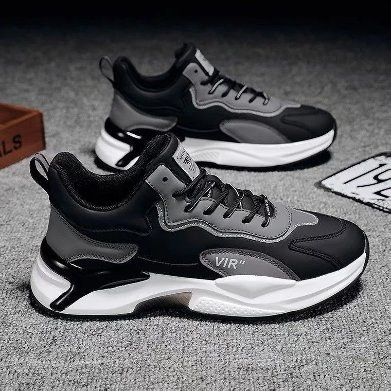 Fashion Black White Sneakers Casual Outdoor Lightweight - Image 7